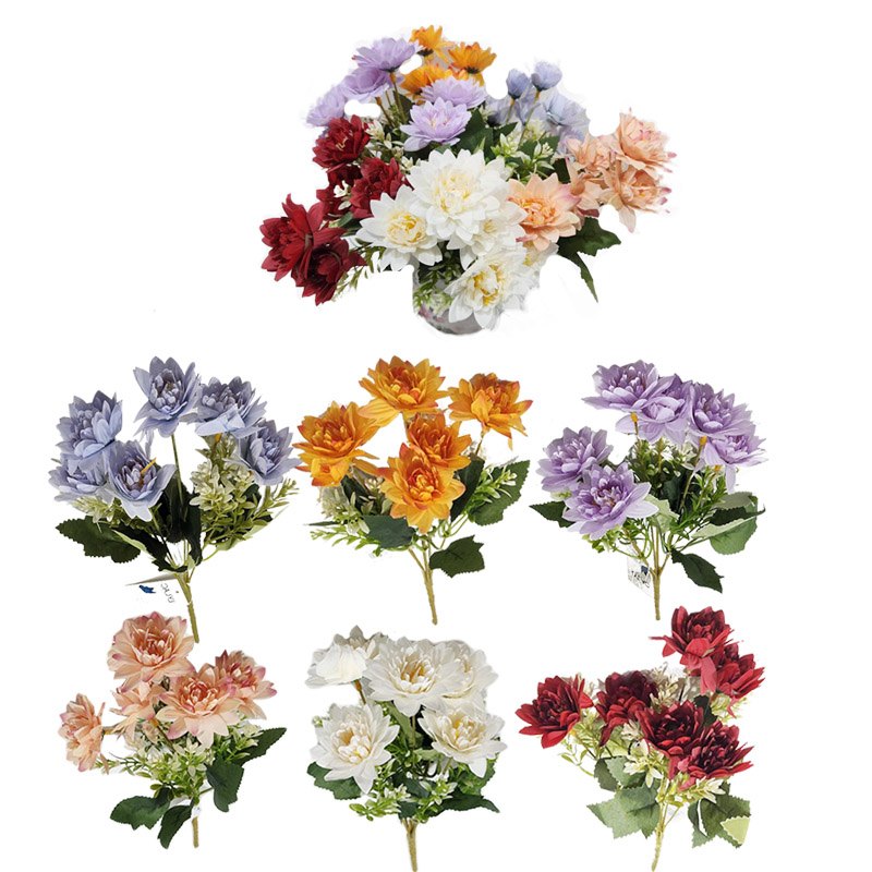 Flower Bunch - Mini Dalia 6Hd Assorted Colours