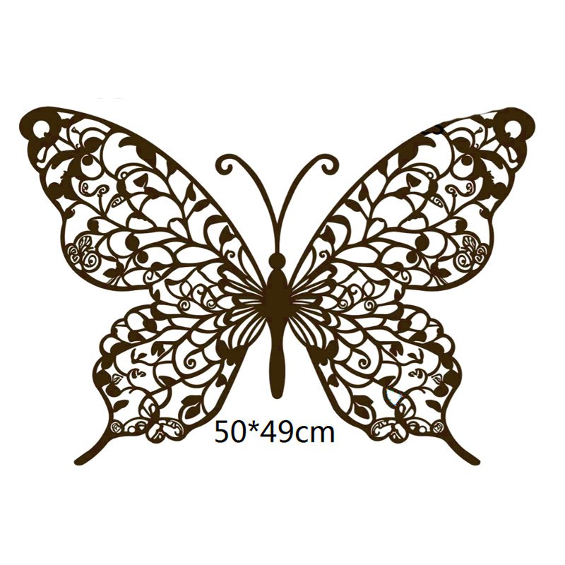 Iron Wall Art Butterfly 50x49cm