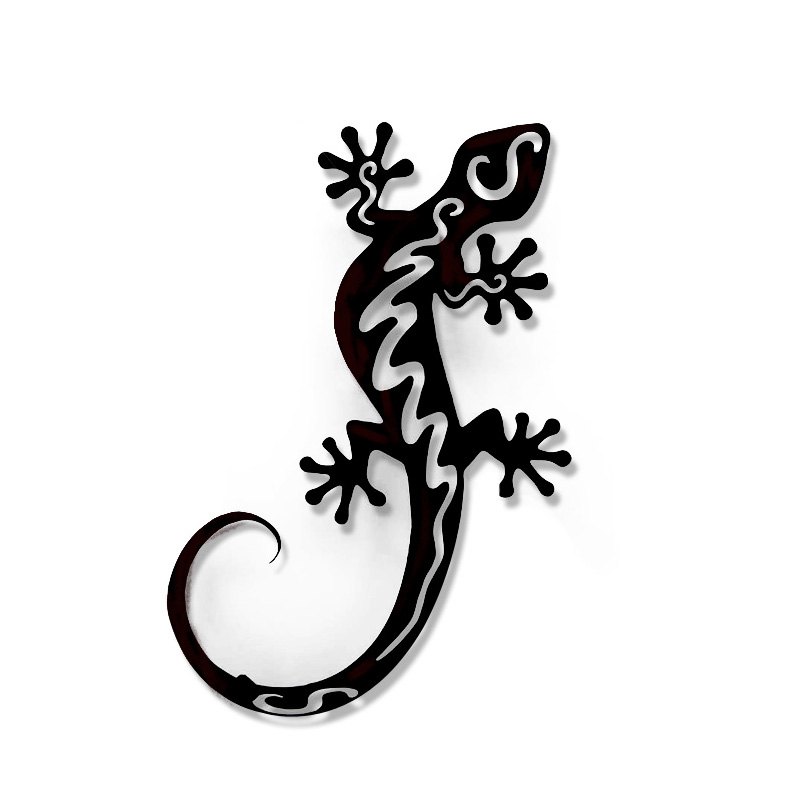 Iron Wall Art Gecko 60x42cm
