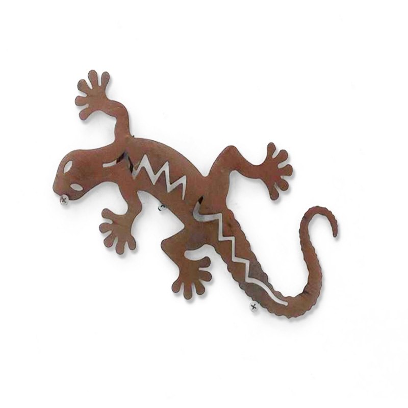 Iron Wall Art Gecko 25x14cm