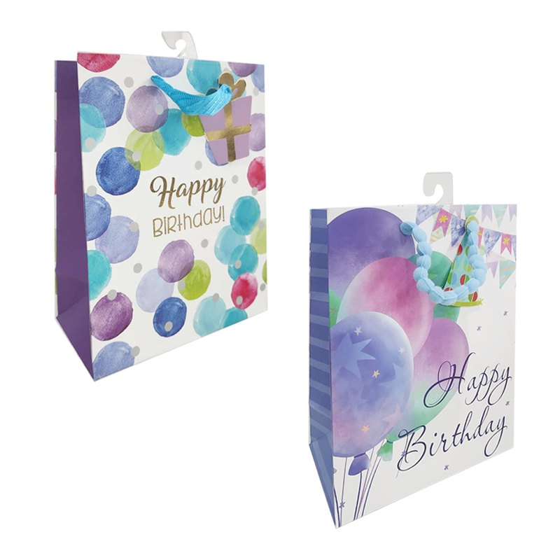 Gift Bag Birthday Balloons L 26x32x10cm