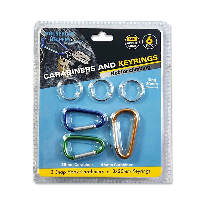 Carabiner and Rings 6pc