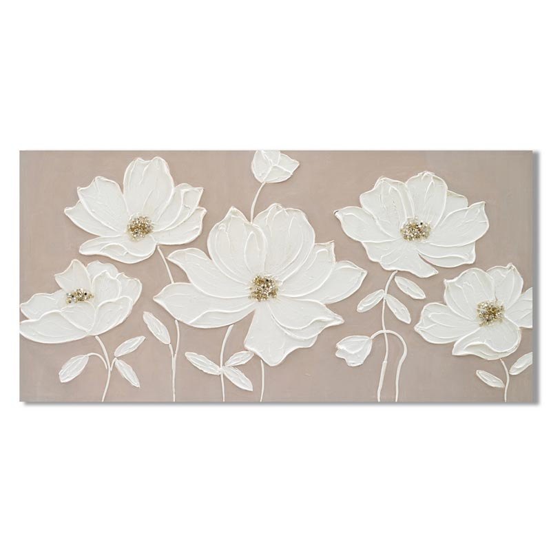 Canvas Painting 3D Flowers 60x120x3cm