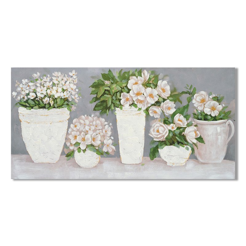 Canvas Painting Vintage Flowers 70x140x3cm