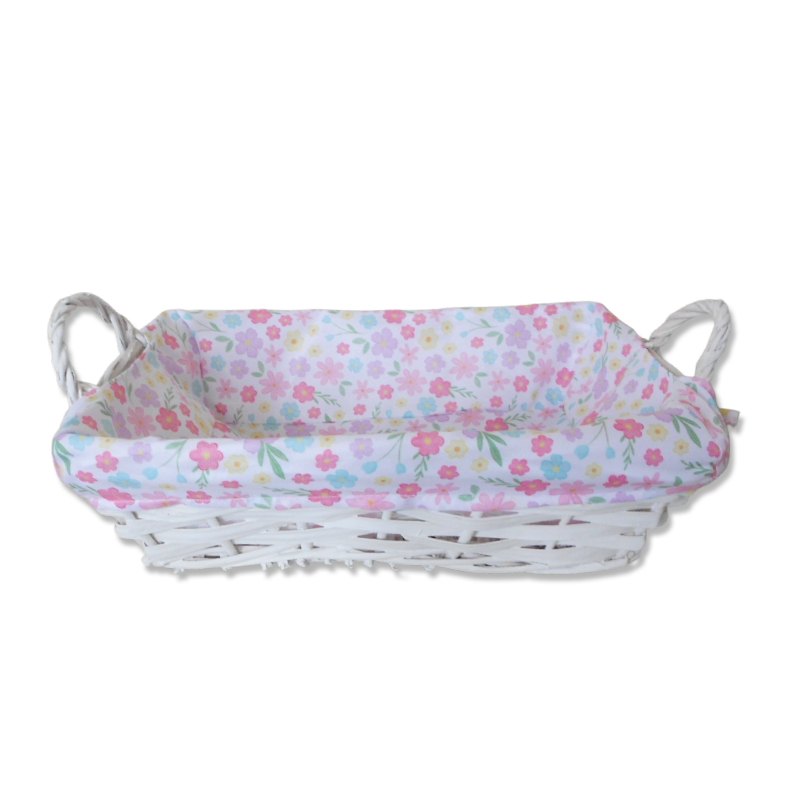 S/1 Basket with Lining 26x20x8cm Rect