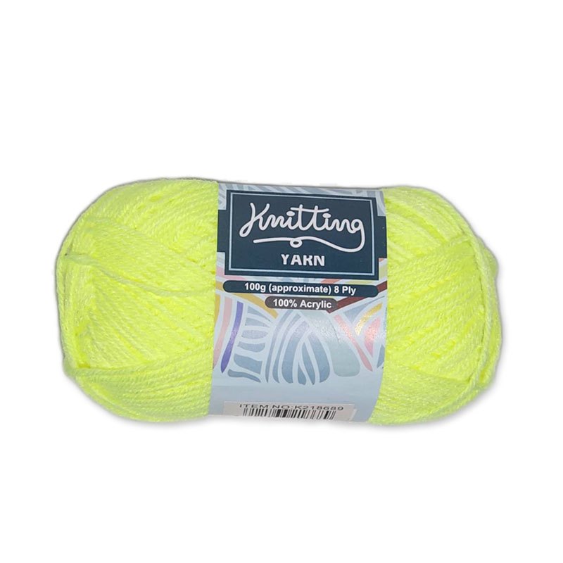 Knitting Yarn 100g Fluro Green