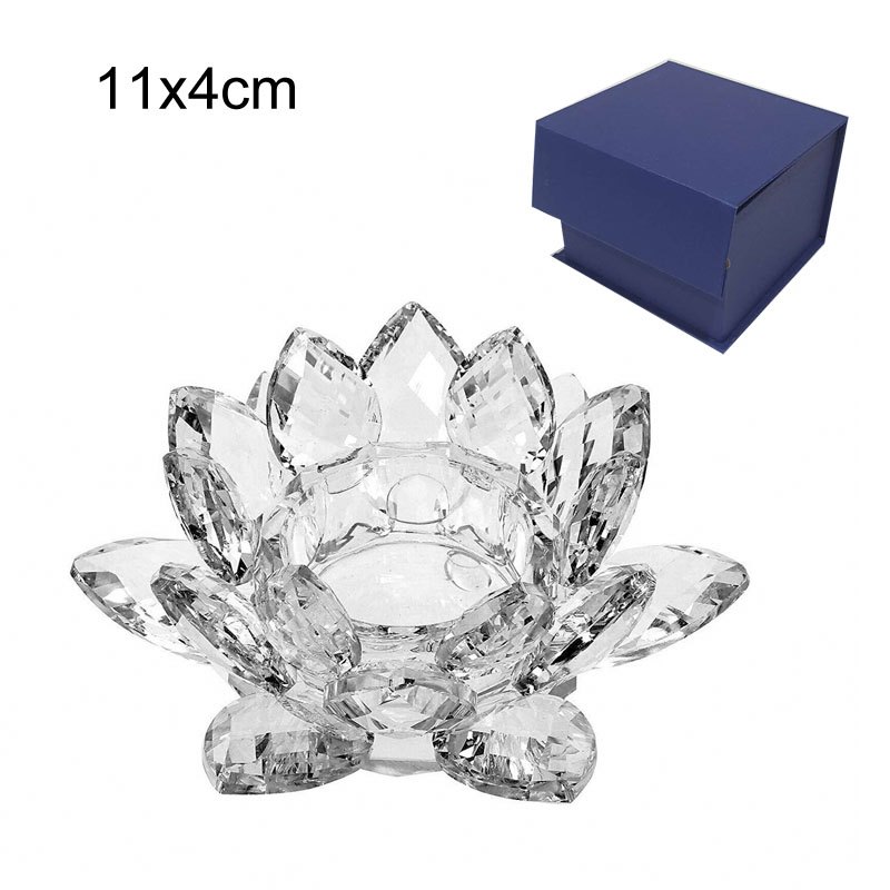 Crystal Lotus Candle Holder 2layer 11x4cm