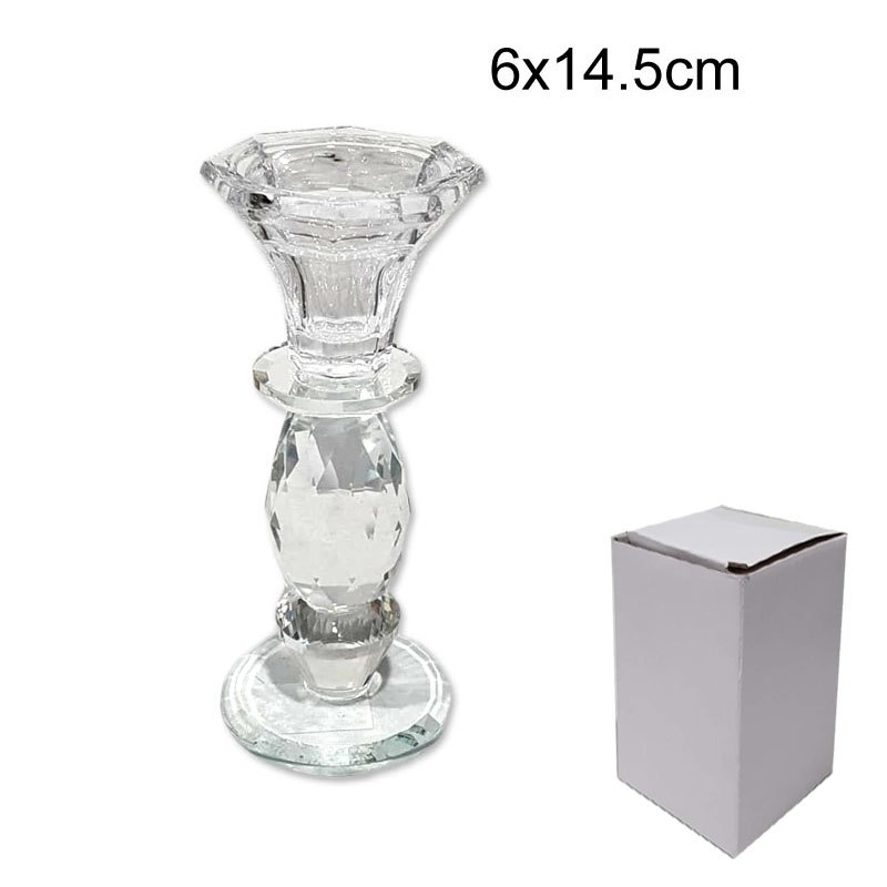 Crystal Candle Holder 6x14.5cm
