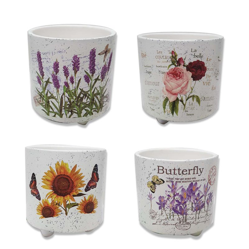 Vase Flower Pot 9.5x9.5cm Assorted Colours