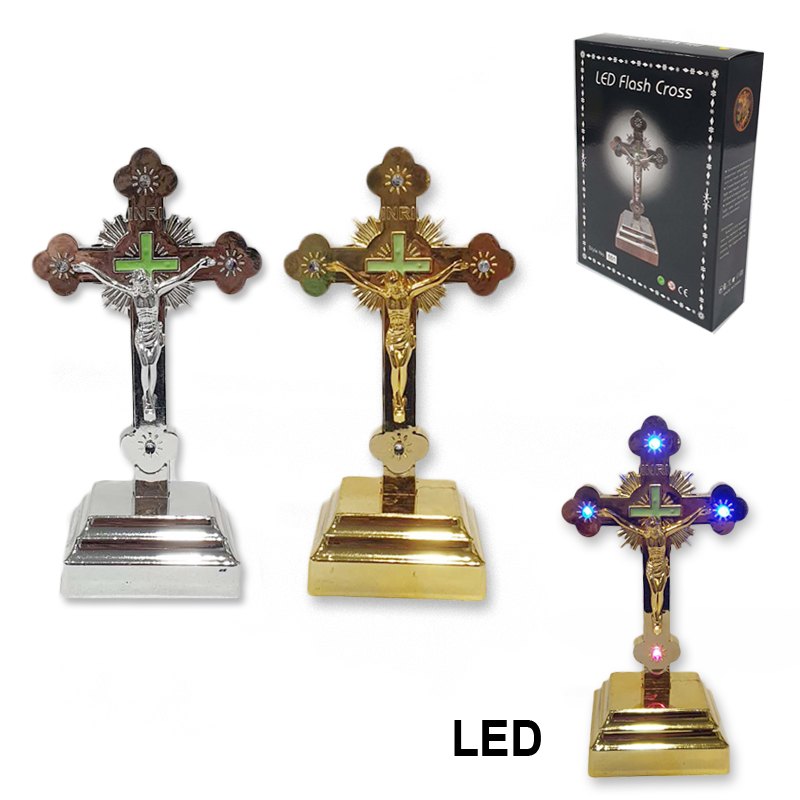 Religion Cross LED Light Up 10x18cm