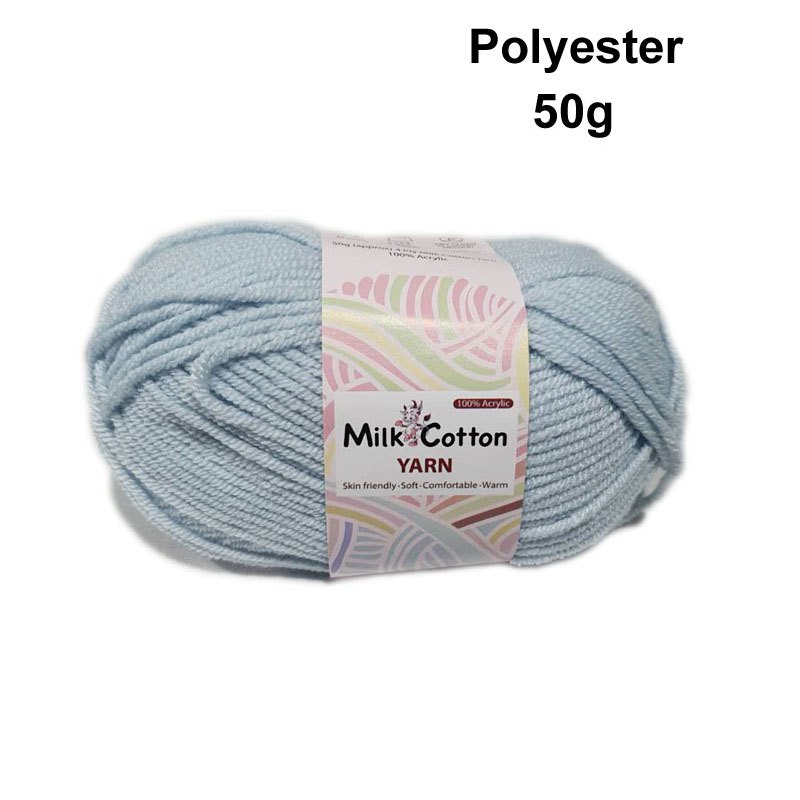 Knitting Yarn Milk Cotton 50g 4ply Grey