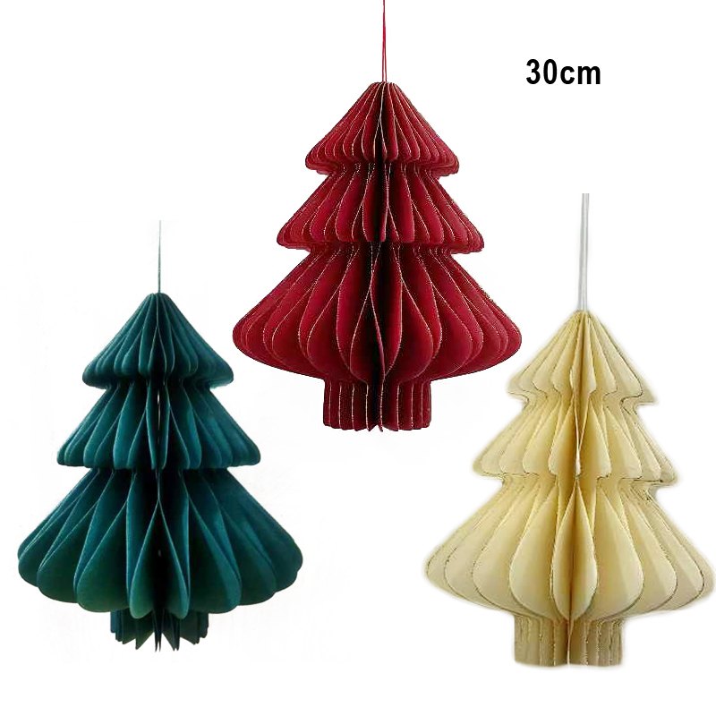 Paper Folding Christmas Tree 30cm Assorted Colours