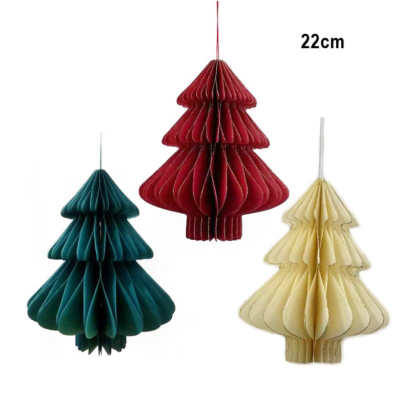 Paper Folding Christmas Tree 22cm Assorted Colours