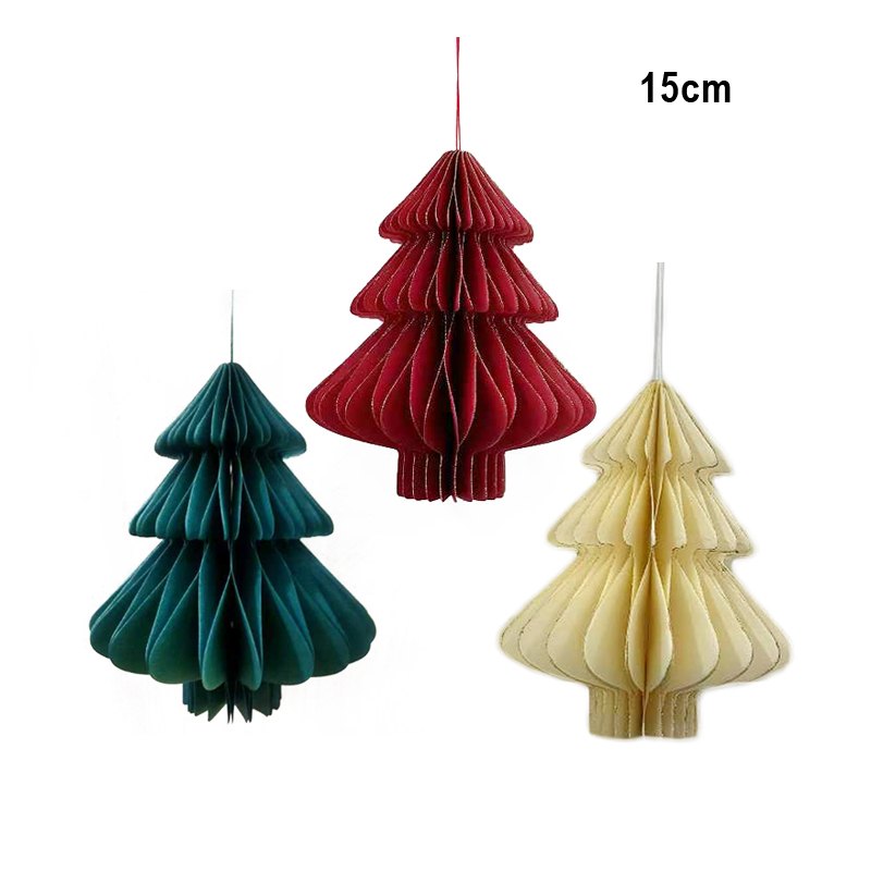Paper Folding Christmas Tree 15cm Assorted Colours