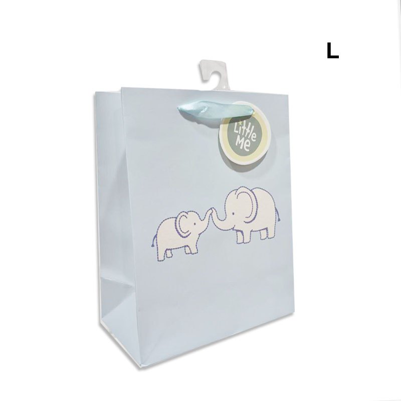 Gift Bag Baby Elephant L: 26x32x10cm