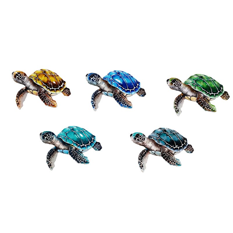 Metal Wall Art Turtle 15x9cm