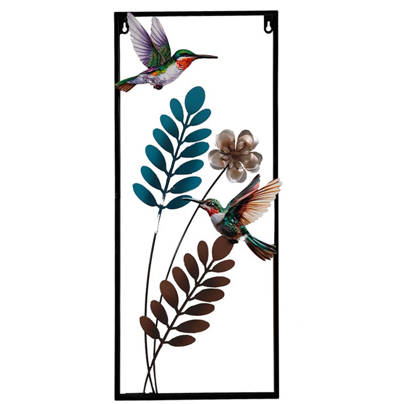 Metal Wall Art Humming Birds 69.6x29.5cm