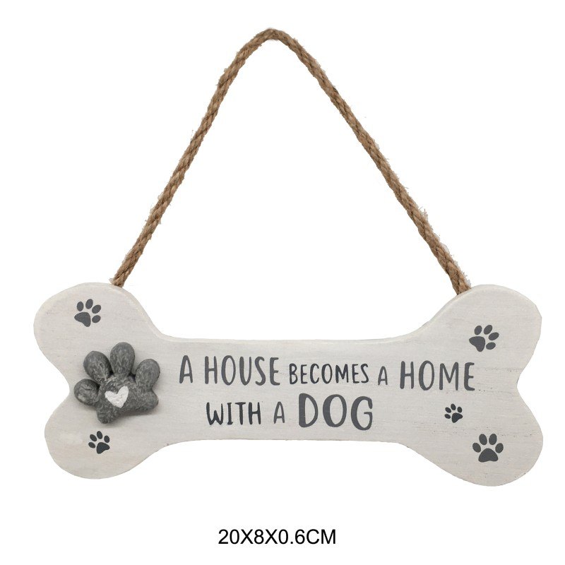 Wooden Palque Dog Bone 20x8cm