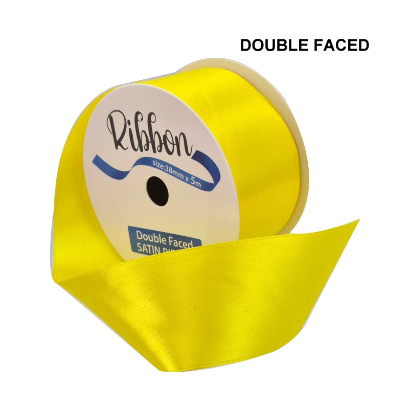Ribbon Satin 38mmx5m Bright Yellow
