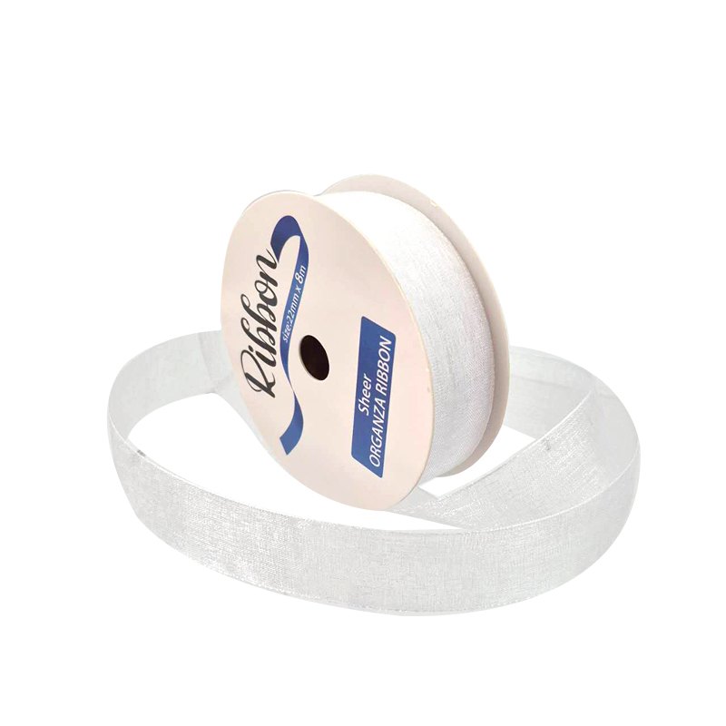 Ribbon Organza 22mmx8m White