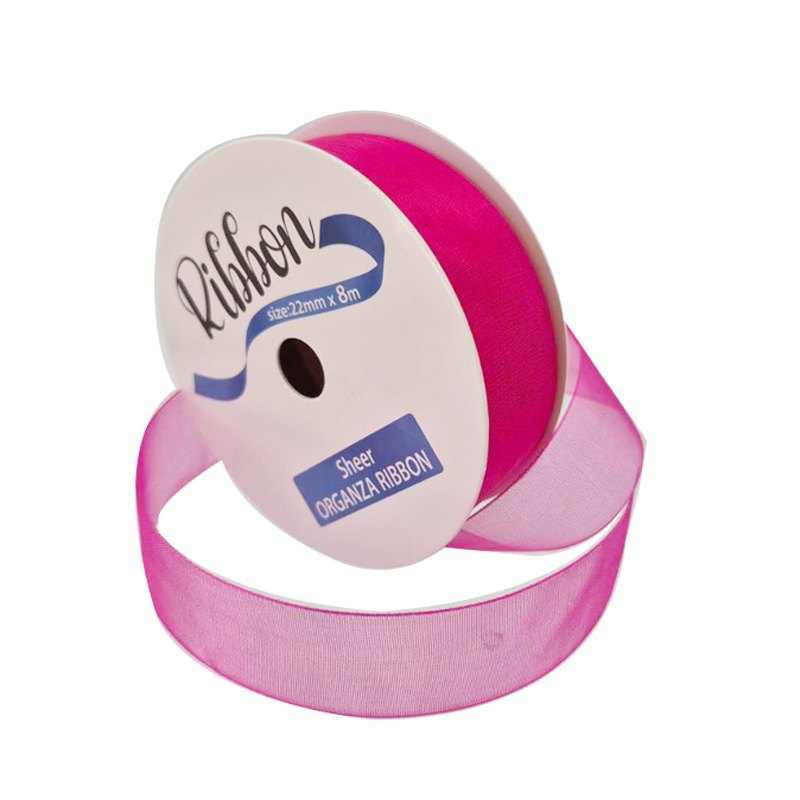 Ribbon Organza 22mmx8m Hot Pink