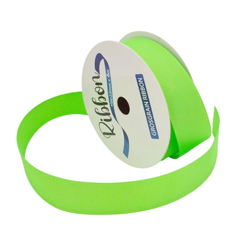 Ribbon Grosgrain 22mmx4m Acid Green