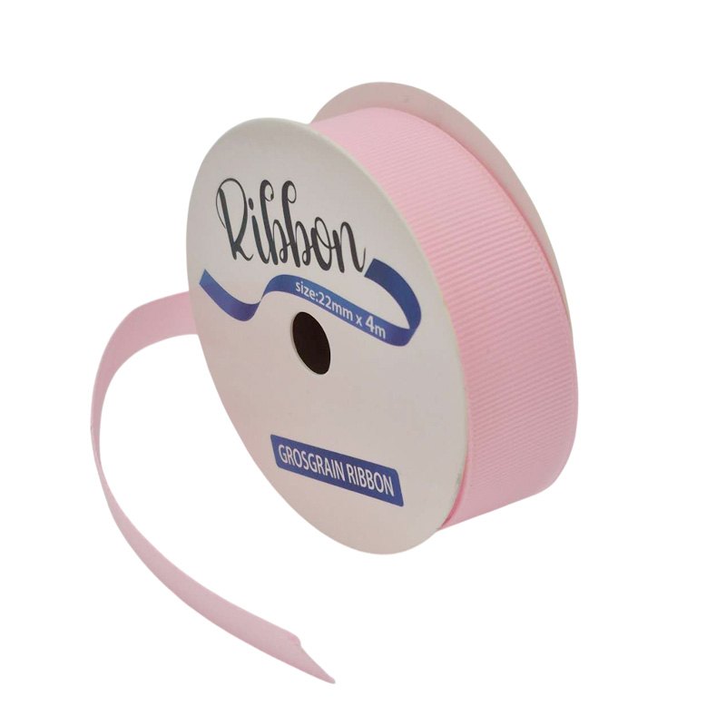 Ribbon Grosgrain 22mmx4m Pearl Pink