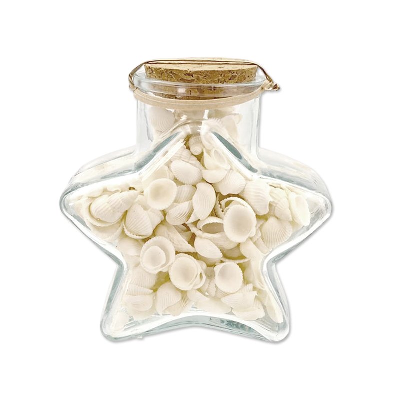 Vase Deco - Seashells in Star Glass Jar 230g