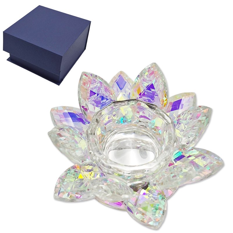 Crystal Lotus Candle Holder