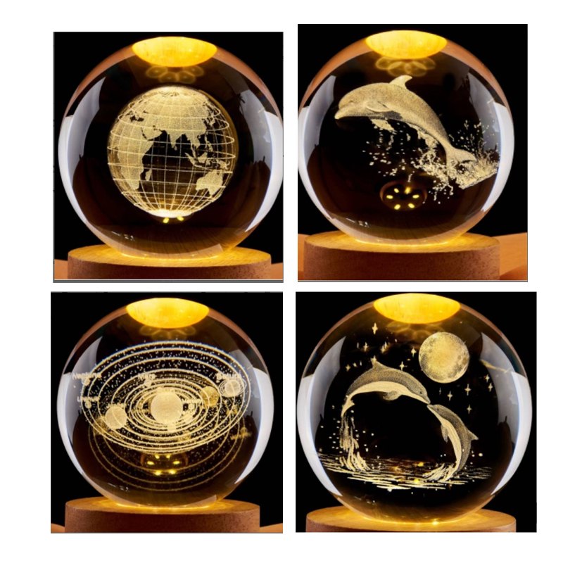 Crystal Ball 8cm USB Rotation Std Cosmo