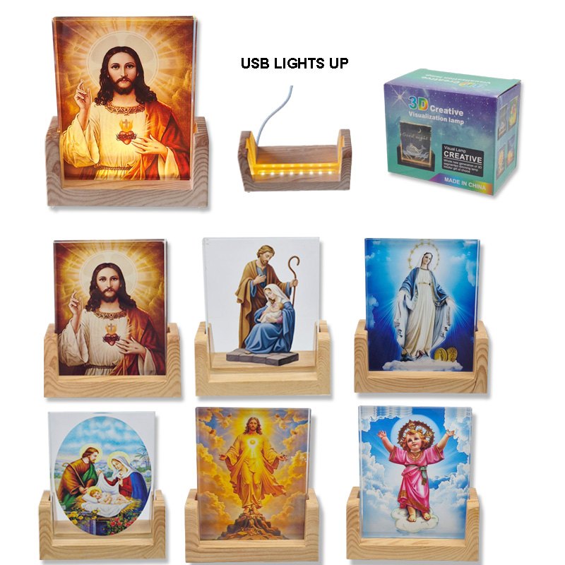 Crystal Plaque on Std 8x10cm Religious
