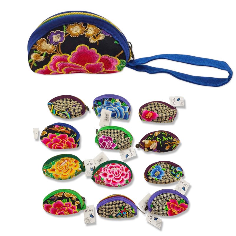 Embroidered Coin Purse 10x6cm