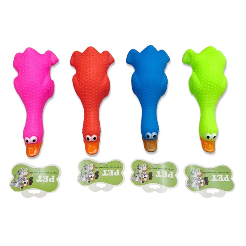 Pet Toy Duck 16x5.8x4.2cm Assorted Colours