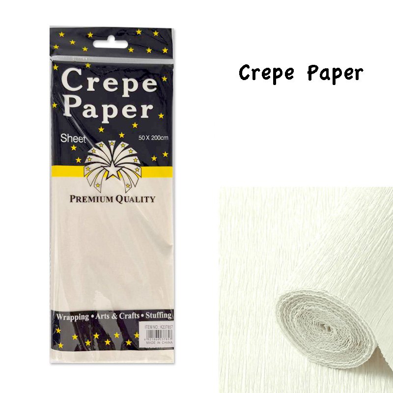 1pc Crepe Paper 50x200cm Cream