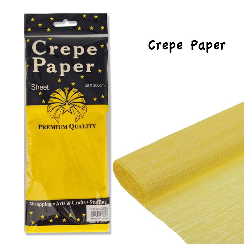 1pc Crepe Paper 50x200cm Yellow