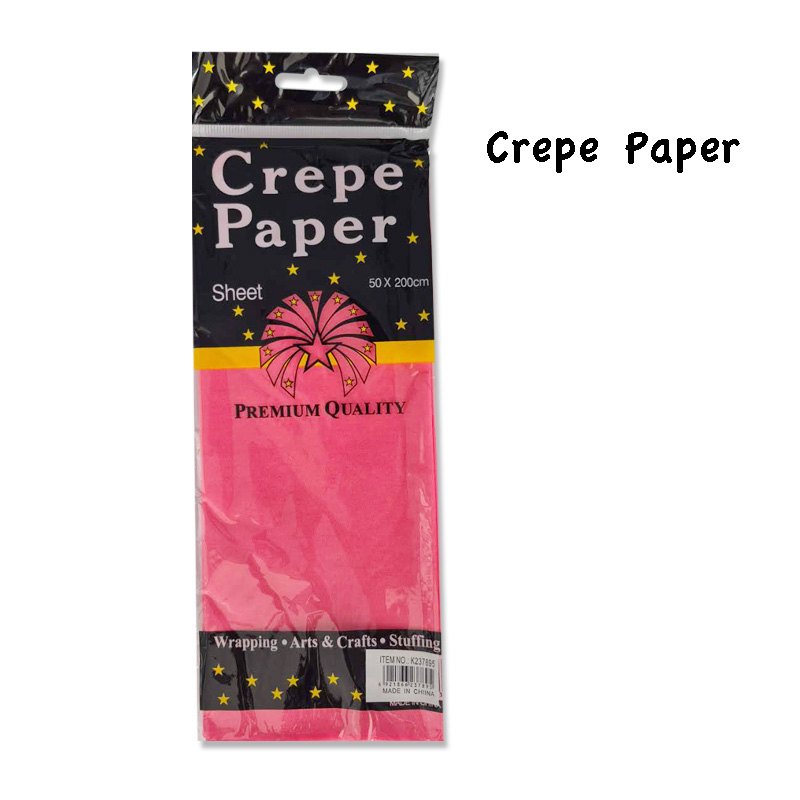 1pc Crepe Paper 50x200cm Hot Pink