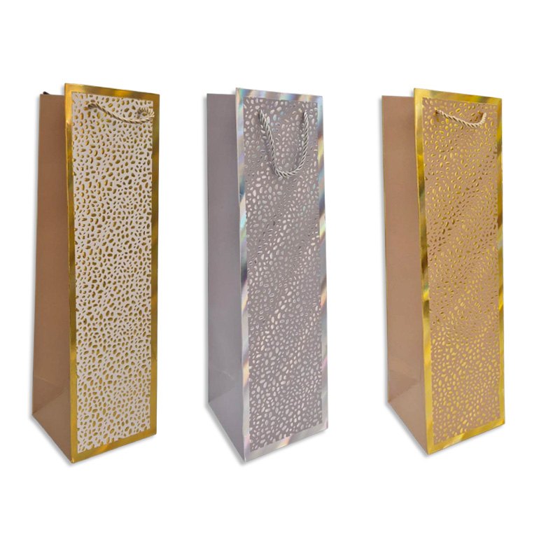 Gift Bag Gold Stamping Bottle 38x11x11cm