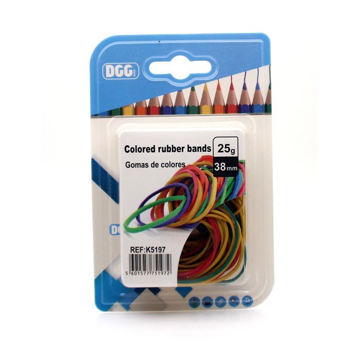 Rubber Bands 25g 38mm Colored
