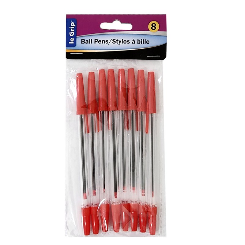 Ball Pen 8 Red Ink