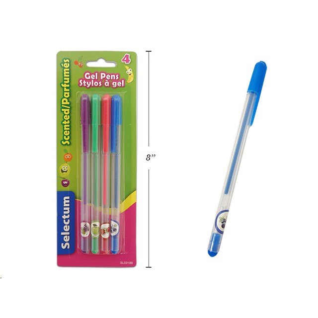 Gel Pens 4pk 8" Assorted Assorted Colours