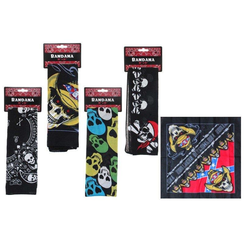 Halloween Party Bandana 53cm 4 Assorted