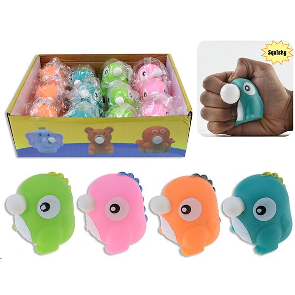 Squishy Bubble Nose Animal 6cm Assorted Colours
