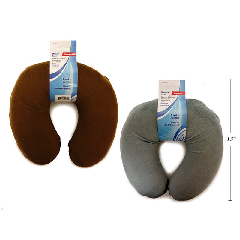 Travel Pillow Memory Foam Assorted Colours