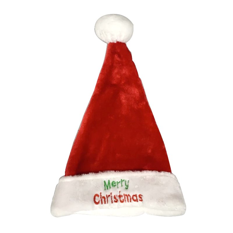 Santa Hat Delux "Merry Christmas" 34x48cm