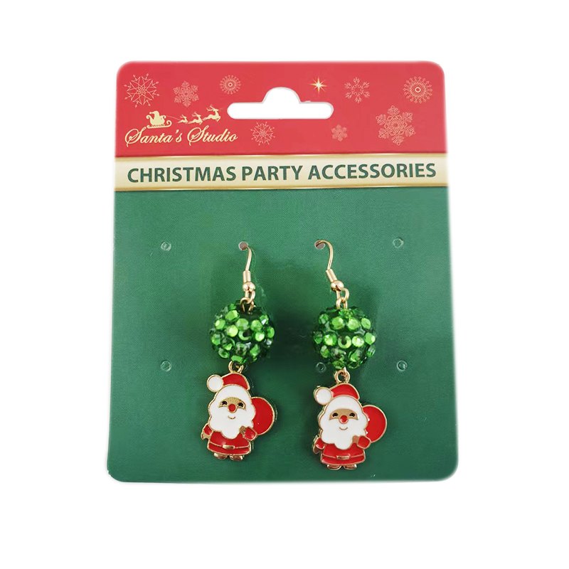 Christmas Earrings Santa Dsn