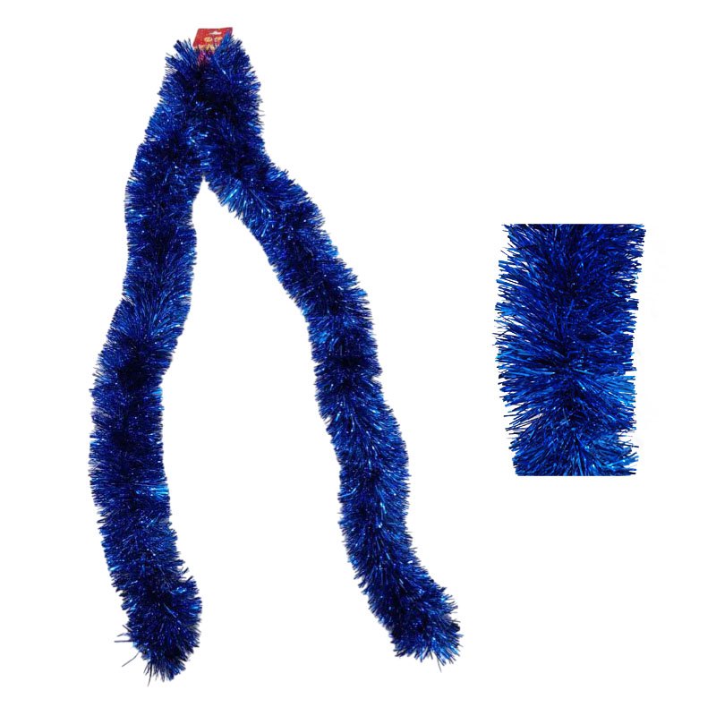 Christmas Tinsels 11cm 2m Extra Dense Blue
