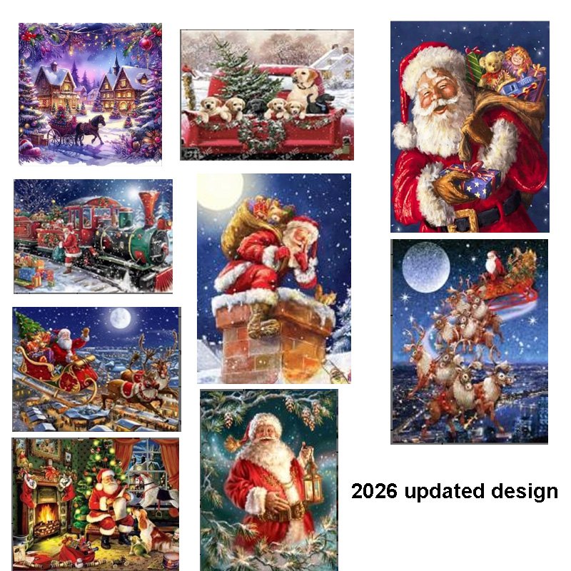 Diamond Art 5D 40x50cm 10 Assorted Christmas