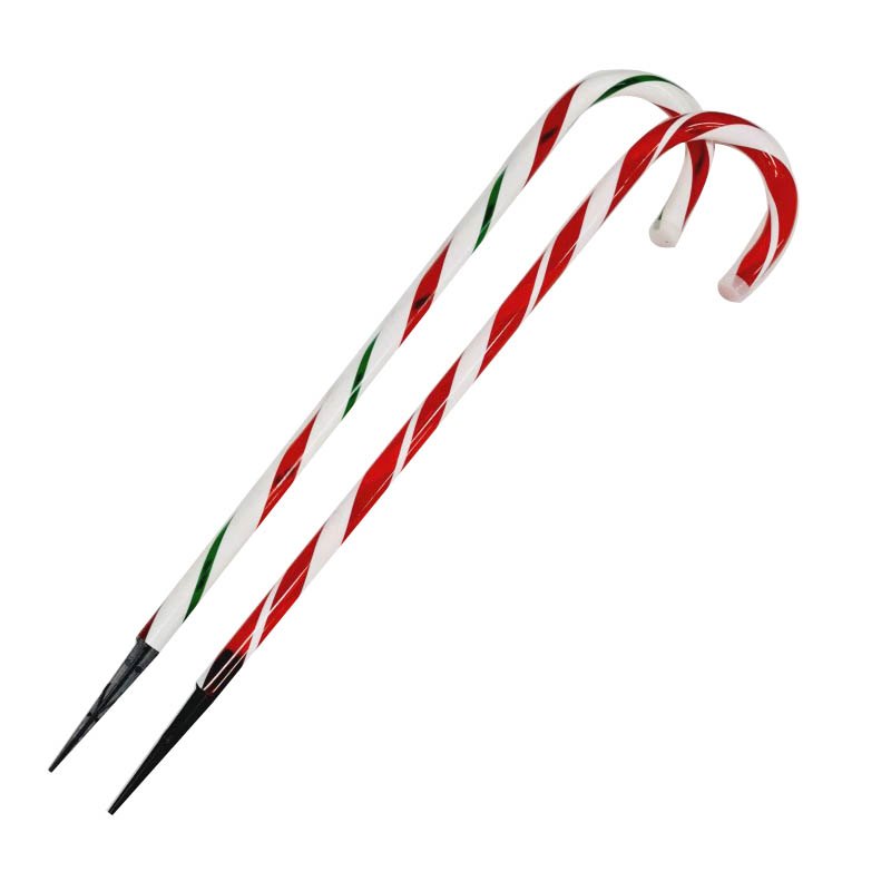 Christmas Candy Cane with Spike 79cm Transparent