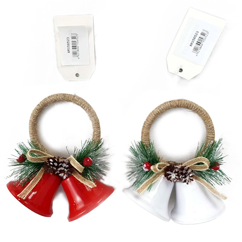 Christmas Bell Hanger 2 BELLS:6.5CM 14x12.5cm