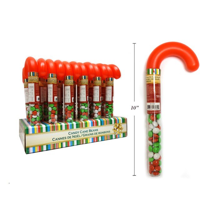 Christmas Lolly Candy Cane Shape with Milk Choc 50g Pdq